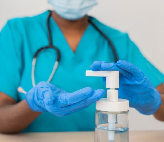 Daiichi Sankyo gets Japanese approval for the Cancer drug EZHARMIA close up doctor disinfecting hands