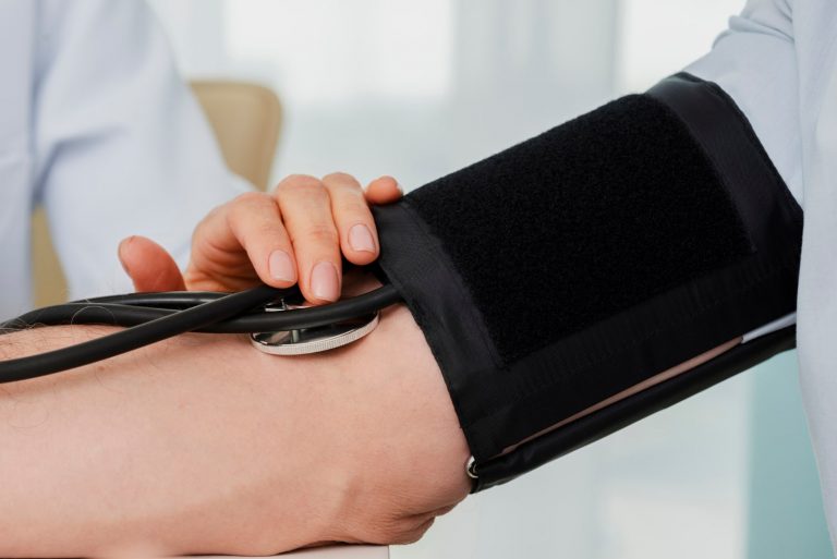 blood pressure cuff patient arm
